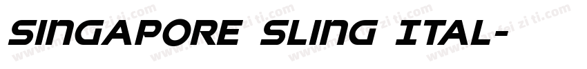 Singapore Sling Ital字体转换